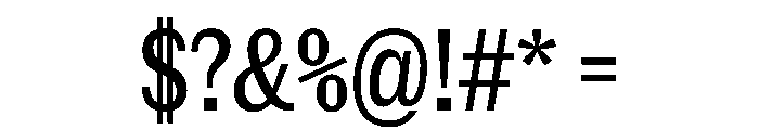 NaNRageSlabXCnd Med Font OTHER CHARS