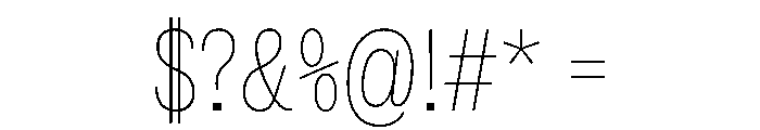 NaNRageSlabXCnd Thin Font OTHER CHARS