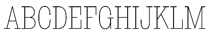 NaNRageSlabXCnd Thin Font UPPERCASE