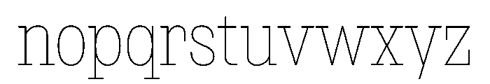 NaNRageSlabXCnd Thin Font LOWERCASE
