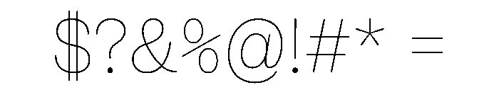 NaNRageSoftNr Thin Font OTHER CHARS