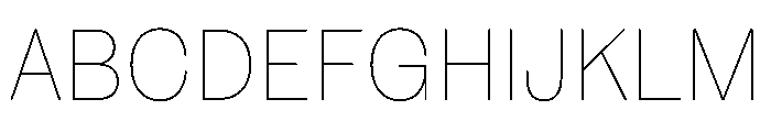 NaNRageSoftNr Thin Font UPPERCASE