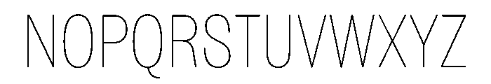 NaNRageSoftXCnd Thin Font UPPERCASE