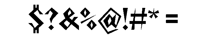 NaNRageZippCnd Bd Font OTHER CHARS