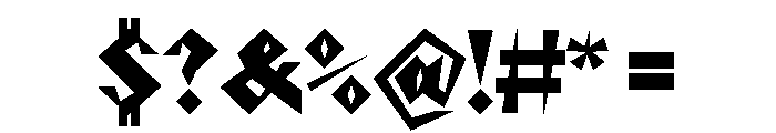 NaNRageZippCnd Blk Font OTHER CHARS