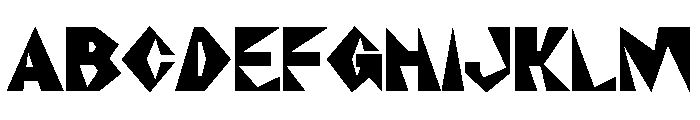 NaNRageZippCnd Blk Font UPPERCASE