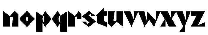 NaNRageZippCnd Blk Font LOWERCASE