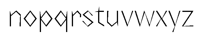 NaNRageZippCnd ExtraLt Font LOWERCASE