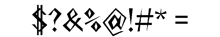 NaNRageZippCnd Med Font OTHER CHARS