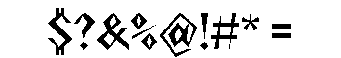 NaNRageZippCnd SemiBd Font OTHER CHARS