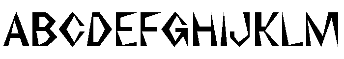 NaNRageZippCnd SemiBd Font UPPERCASE