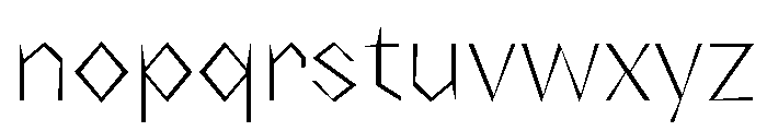 NaNRageZippNr ExtraLt Font LOWERCASE