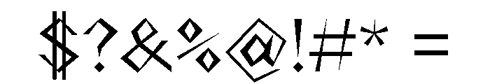 NaNRageZippStd Reg Font OTHER CHARS