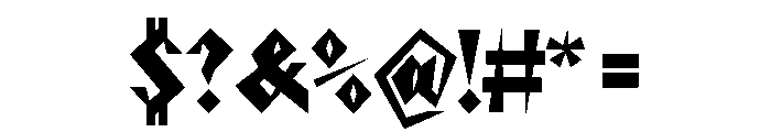 NaNRageZippXCnd Blk Font OTHER CHARS