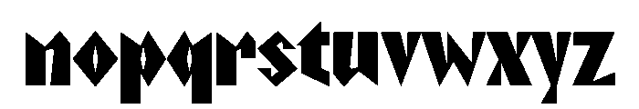 NaNRageZippXCnd Blk Font LOWERCASE