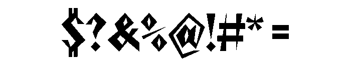 NaNRageZippXCnd ExtraBd Font OTHER CHARS