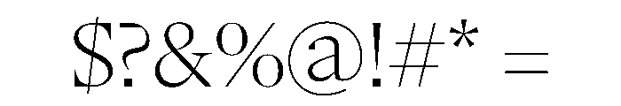 NaNSerfADisplay ExtraLight Font OTHER CHARS