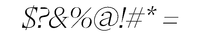 NaNSerfADisplay ExtraLightItalic Font OTHER CHARS