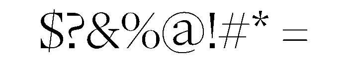 NaNSerfADisplay Light Font OTHER CHARS
