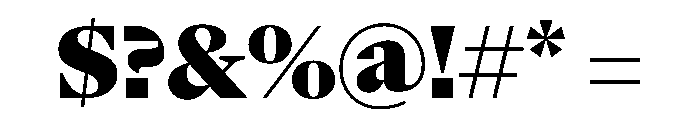 NaNSerfAHeadline Black Font OTHER CHARS