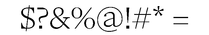 NaNSerfAHeadline ExtraLight Font OTHER CHARS
