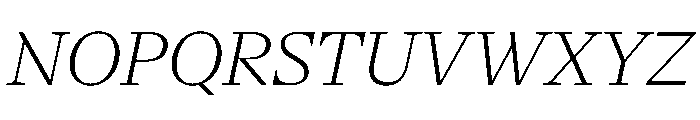 NaNSerfAHeadline ExtraLightItalic Font UPPERCASE