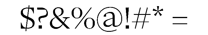 NaNSerfAHeadline Light Font OTHER CHARS