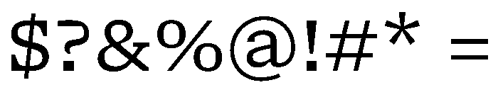 NaNSerfAMicro Book Font OTHER CHARS