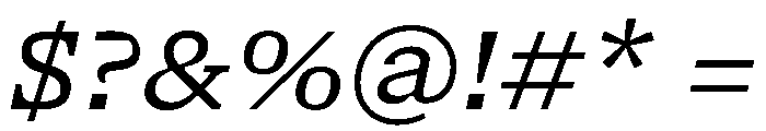 NaNSerfAMicro BookItalic Font OTHER CHARS