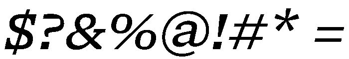 NaNSerfAMicro Italic Font OTHER CHARS