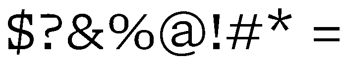 NaNSerfAMicro Light Font OTHER CHARS