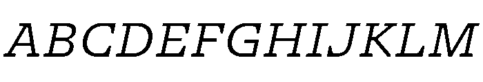 NaNSerfAMicro LightItalic Font UPPERCASE