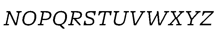 NaNSerfAMicro LightItalic Font UPPERCASE