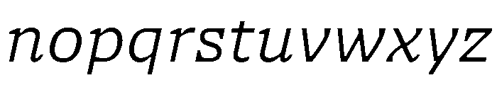 NaNSerfAMicro LightItalic Font LOWERCASE