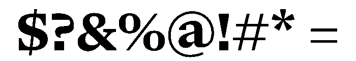 NaNSerfAText Bold Font OTHER CHARS