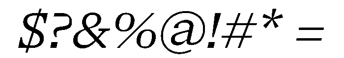 NaNSerfAText BookItalic Font OTHER CHARS
