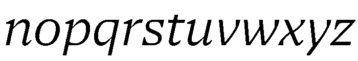 NaNSerfAText BookItalic Font LOWERCASE