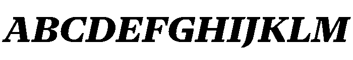 NaNSerfAText ExtraBoldItalic Font UPPERCASE