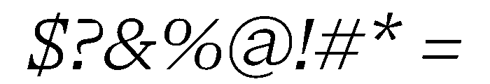 NaNSerfAText LightItalic Font OTHER CHARS