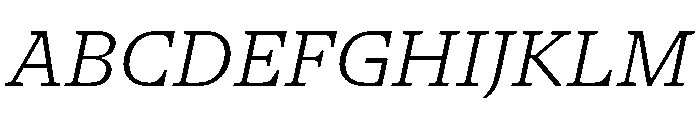 NaNSerfAText LightItalic Font UPPERCASE