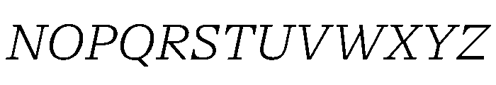 NaNSerfAText LightItalic Font UPPERCASE