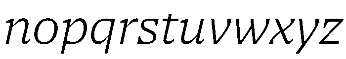 NaNSerfAText LightItalic Font LOWERCASE