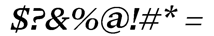 NaNSerfAText MediumItalic Font OTHER CHARS