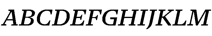 NaNSerfAText MediumItalic Font UPPERCASE