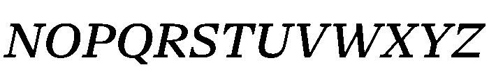 NaNSerfAText MediumItalic Font UPPERCASE