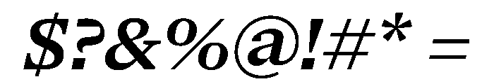 NaNSerfAText SemiboldItalic Font OTHER CHARS