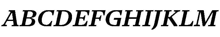 NaNSerfAText SemiboldItalic Font UPPERCASE