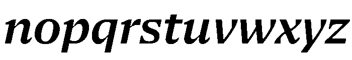 NaNSerfAText SemiboldItalic Font LOWERCASE