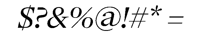 NaNSerfBHeadline Italic Font OTHER CHARS