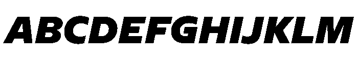 NaNSerfSans BlackItalic Font UPPERCASE